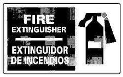 NMC - Fire Extinguisher, Plastic Fire Sign - 18" Wide x 10" High, English/Spanish - Industrial Tool & Supply