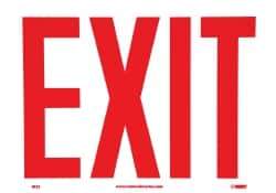 NMC - Exit, Plastic Exit Sign - 10" Wide x 7" High - Industrial Tool & Supply