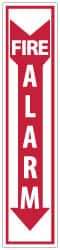 NMC - Fire Alarm, Plastic Fire Sign - 4" Wide x 18" High - Industrial Tool & Supply