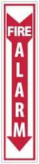NMC - Fire Alarm, Plastic Fire Sign - 4" Wide x 18" High - Industrial Tool & Supply