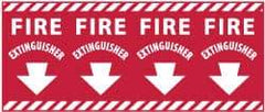 NMC - Fire Extinguisher, Pressure Sensitive Vinyl Fire Sign - 24" Wide x 12" High - Industrial Tool & Supply
