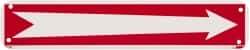 NMC - Right Arrow (Graphic), Rigid Plastic Fire and Exit Sign - 10" Wide x 2" High, Glow-in-the-Dark - Industrial Tool & Supply