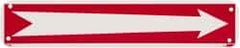 NMC - Right Arrow (Graphic), Rigid Plastic Fire and Exit Sign - 10" Wide x 2" High, Glow-in-the-Dark - Industrial Tool & Supply