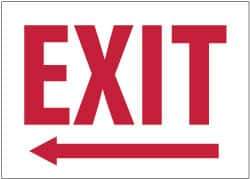 NMC - Exit, Rigid Plastic Exit Sign - 10" Wide x 10" High, Glow-in-the-Dark - Industrial Tool & Supply