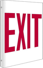 NMC - Exit, Rigid Plastic Exit Sign - 8" Wide x 10" High - Industrial Tool & Supply