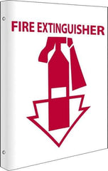 NMC - Fire Extinguisher, Rigid Plastic Fire Sign - 8" Wide x 10" High - Industrial Tool & Supply
