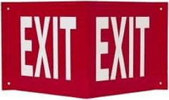 NMC - Exit, Acrylic Exit Sign - 14-1/2" Wide x 8" High - Industrial Tool & Supply