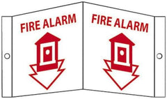 NMC - Fire Alarm, Acrylic Fire Sign - 8-3/4" Wide x 5-3/4" High - Industrial Tool & Supply