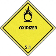 NMC - Oxidizer DOT Shipping Label - 4" High x 4" Wide - Industrial Tool & Supply