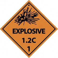 NMC - Explosive 1.2C Shipping Label - 4" High x 4" Wide - Industrial Tool & Supply