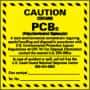 NMC - Hazardous Materials Label - Legend: Caution - Contains PCBs (Polychlorinated Biphenyis), English, Black & Yellow, 6" Long x 6" High, Sign Muscle Finish - Industrial Tool & Supply