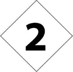 NMC - Hazardous Materials Label - Legend: Number, English, Black & White, 7" Long x 7" High, Sign Muscle Finish - Industrial Tool & Supply
