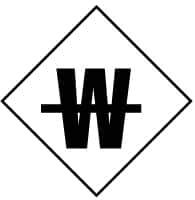 NMC - Hazardous Materials Label - Black & White, 5" Long x 5" High, Sign Muscle Finish - Industrial Tool & Supply