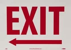 NMC - Exit, Pressure Sensitive Vinyl Exit Sign - 14" Wide x 10" High - Industrial Tool & Supply