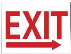NMC - Exit, Pressure Sensitive Vinyl Exit Sign - 14" Wide x 10" High - Industrial Tool & Supply