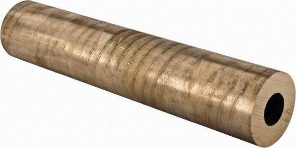 Made in USA - 2-1/2 Inch Outside Diameter x 13 Inch Long, Aluminum Bronze Round Tube - 1-1/4 Inch Inside Diameter, Alloy Aluminum Bronze (CDA 954), 14 Lb. Shipping Weight - Industrial Tool & Supply