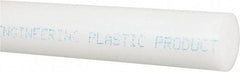 Made in USA - 4' Long, 1-1/8" Diam, Acetal Plastic Rod - Natural (Color) - Industrial Tool & Supply