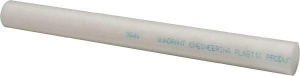 Made in USA - 1' Long, 1-1/8" Diam, Acetal Plastic Rod - Natural (Color) - Industrial Tool & Supply
