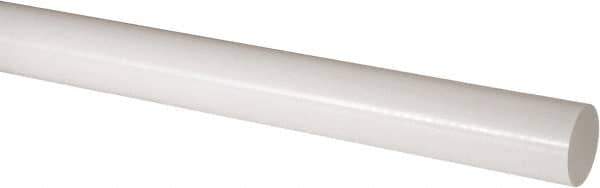 Made in USA - 1' Long, 2-1/4" Diam, Acetal Plastic Rod - Natural (Color) - Industrial Tool & Supply