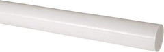 Made in USA - 2' Long, 2-1/2" Diam, Acetal Plastic Rod - Natural (Color) - Industrial Tool & Supply