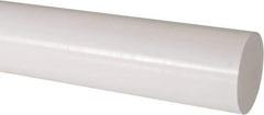 Made in USA - 2' Long, 3" Diam, Acetal Plastic Rod - Natural (Color) - Industrial Tool & Supply