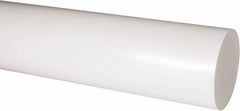 Made in USA - 2' Long, 4" Diam, Acetal Plastic Rod - Natural (Color) - Industrial Tool & Supply