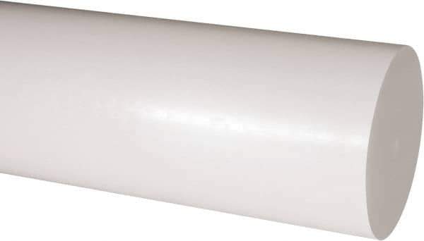 Made in USA - 1' Long, 4-1/2" Diam, Acetal Plastic Rod - Natural (Color) - Industrial Tool & Supply