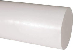 Made in USA - 2' Long, 5" Diam, Acetal Plastic Rod - Natural (Color) - Industrial Tool & Supply
