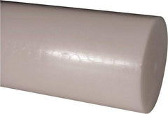 Made in USA - 2' Long, 5-1/2" Diam, Acetal Plastic Rod - Natural (Color) - Industrial Tool & Supply