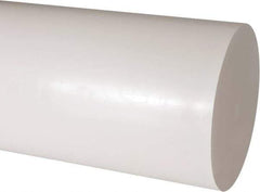 Made in USA - 1' Long, 6" Diam, Acetal Plastic Rod - Natural (Color) - Industrial Tool & Supply