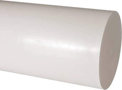 Made in USA - 2' Long, 6" Diam, Acetal Plastic Rod - Natural (Color) - Industrial Tool & Supply