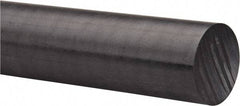 Made in USA - 4' Long, 2-1/4" Diam, Acetal Plastic Rod - Black - Industrial Tool & Supply