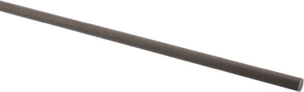 Made in USA - 4' Long, 1/4" Diam, Acetal (PTFE-Filled) Plastic Rod - Brown - Industrial Tool & Supply