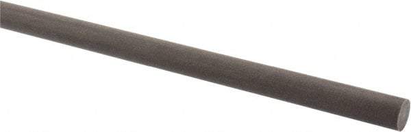 Made in USA - 2' Long, 1/2" Diam, Acetal (PTFE-Filled) Plastic Rod - Brown - Industrial Tool & Supply