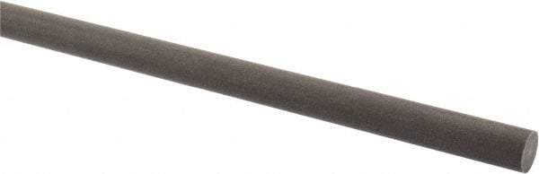 Made in USA - 4' Long, 1/2" Diam, Acetal (PTFE-Filled) Plastic Rod - Brown - Industrial Tool & Supply