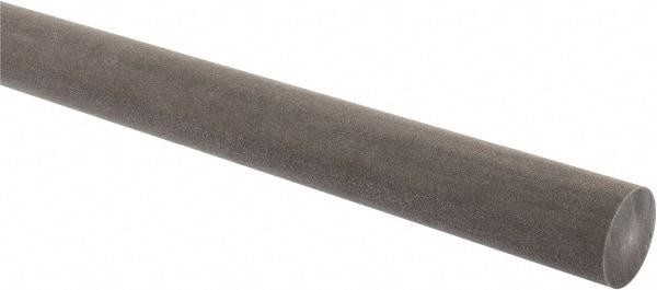 Made in USA - 2' Long, 1" Diam, Acetal (PTFE-Filled) Plastic Rod - Brown - Industrial Tool & Supply