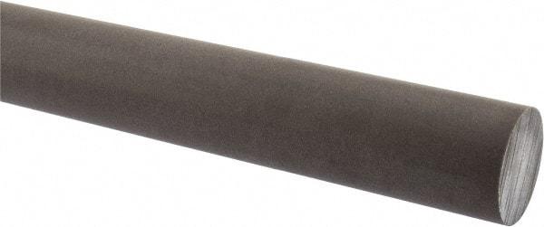 Made in USA - 1' Long, 1-1/2" Diam, Acetal (PTFE-Filled) Plastic Rod - Brown - Industrial Tool & Supply