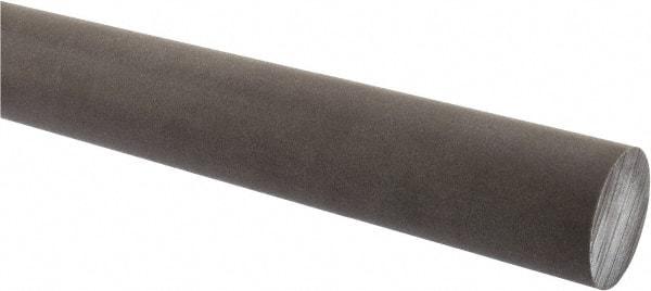 Made in USA - 2' Long, 1-1/2" Diam, Acetal (PTFE-Filled) Plastic Rod - Brown - Industrial Tool & Supply
