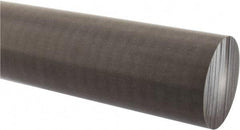 Made in USA - 1' Long, 2-1/2" Diam, Acetal (PTFE-Filled) Plastic Rod - Brown - Industrial Tool & Supply