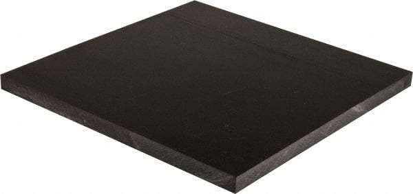 Made in USA - 5/8" Thick x 12" Wide x 1' Long, Acetal Sheet - Black - Industrial Tool & Supply