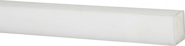 Made in USA - 2' x 3/8" x 3/8" Natural (Color) Acetal Square Bar - Industrial Tool & Supply
