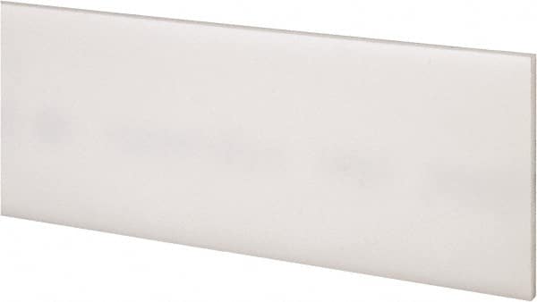 Made in USA - 4' x 2" x 1/8" Natural (Color) Acetal Rectangular Bar - Industrial Tool & Supply