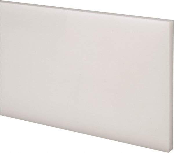Made in USA - 4 Ft. Long x 3 Inch Wide x 1/8 Inch High, Acetal, Rectangular Plastic Bar - Natural - Industrial Tool & Supply