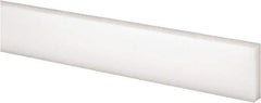 Made in USA - 4 Ft. Long x 1 Inch Wide x 1/4 Inch High, Acetal, Rectangular Plastic Bar - Natural - Industrial Tool & Supply