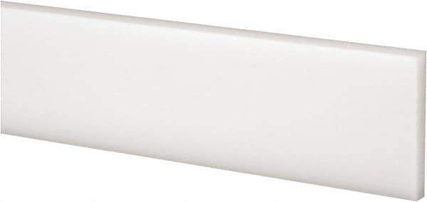 Made in USA - 4 Ft. Long x 1-1/2 Inch Wide x 1/4 Inch High, Acetal, Rectangular Plastic Bar - Natural - Industrial Tool & Supply