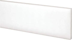 Made in USA - 2 Ft. Long x 2 Inch Wide x 1/4 Inch High, Acetal, Rectangular Plastic Bar - Natural - Industrial Tool & Supply