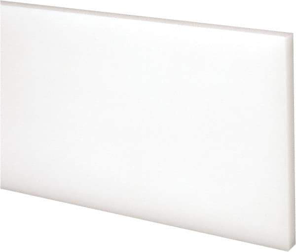 Made in USA - 2 Ft. Long x 3 Inch Wide x 1/4 Inch High, Acetal, Rectangular Plastic Bar - Natural - Industrial Tool & Supply