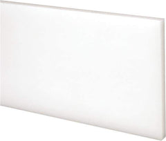 Made in USA - 2 Ft. Long x 3 Inch Wide x 1/4 Inch High, Acetal, Rectangular Plastic Bar - Natural - Industrial Tool & Supply