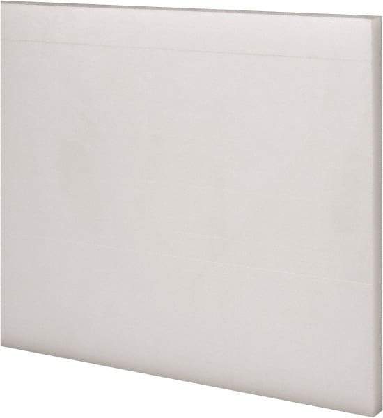 Made in USA - 1 Ft. Long x 4 Inch Wide x 1/4 Inch High, Acetal, Rectangular Plastic Bar - Natural - Industrial Tool & Supply