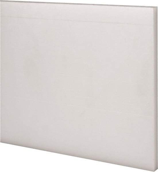 Made in USA - 2 Ft. Long x 4 Inch Wide x 1/4 Inch High, Acetal, Rectangular Plastic Bar - Natural - Industrial Tool & Supply